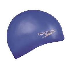 Speedo Plain Moulded Silicone cap 2610 neon blue