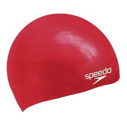 Speedo PLAIN MOULDED SILICONE CAP JUNIOR 0004 red