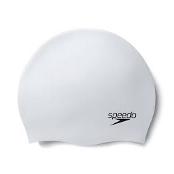 Speedo PLAIN MOULDED SILICONE CAP 14572 white pearlesscent