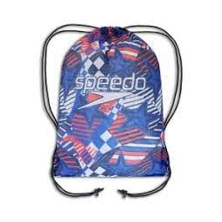 Speedo EQUIPMENT PRINTED MESH BAG USA 16696 red/white/blue 35L